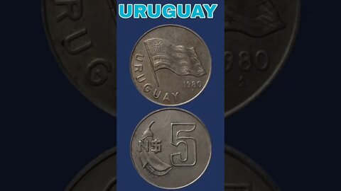 Uruguay 5 new pesos 1980.#shorts #coinnotesz