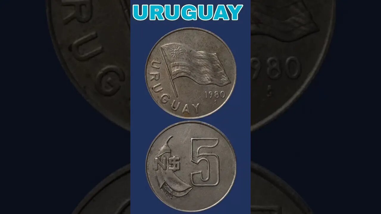 Uruguay 5 new pesos 1980.#shorts #coinnotesz