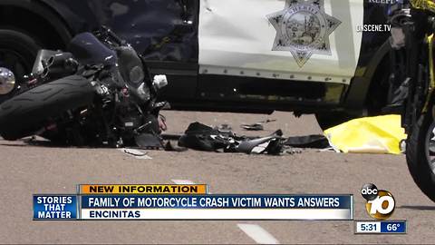 Family of fatal deputy-involved motorcycle crash in Encinitas wants answers