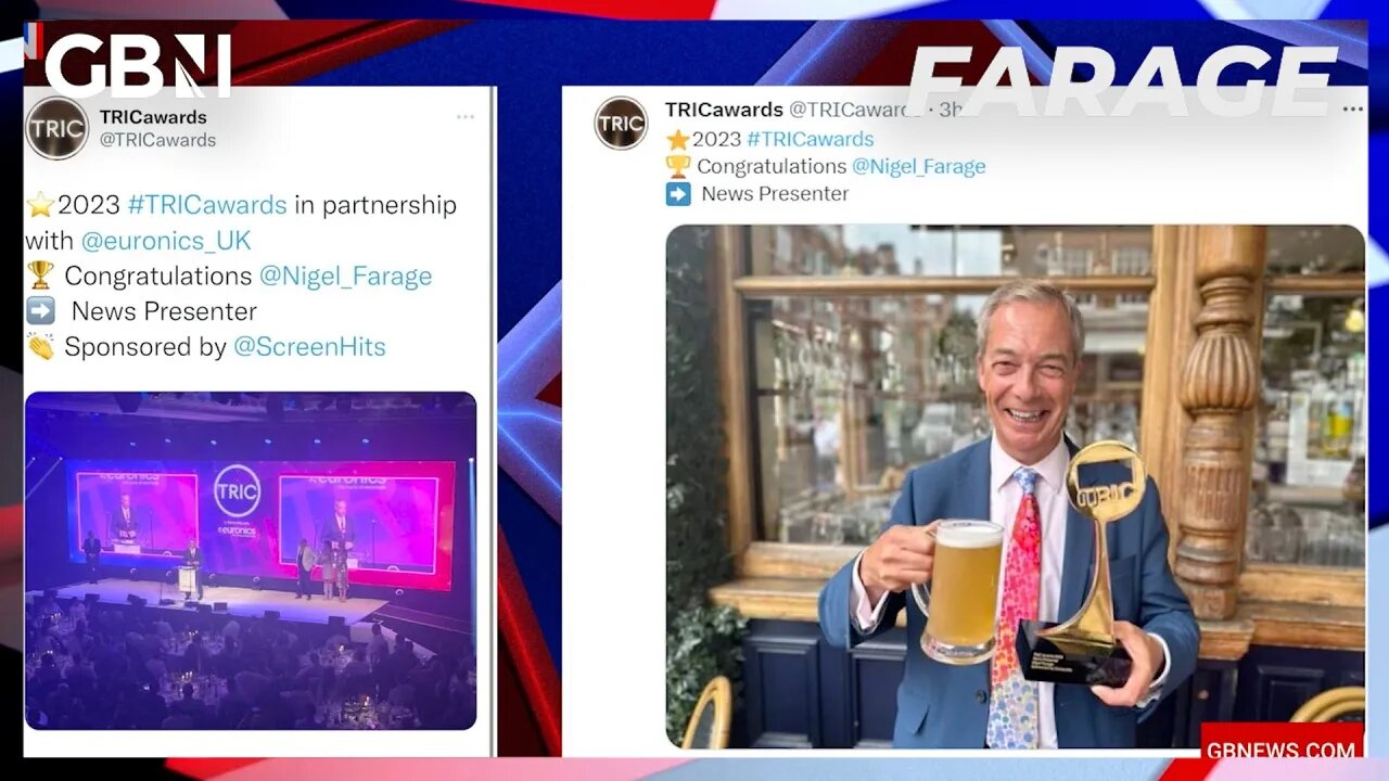 'I simply couldn't believe it!' | The fallout continues after Farage's victory at the TRIC Awards