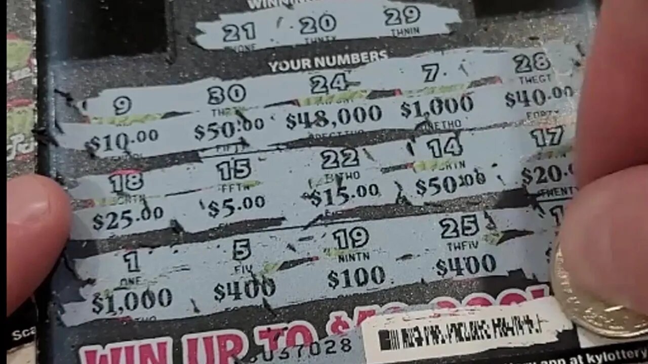 Scratching $5 Lottery Tickets FAB 4 from Kentucky!