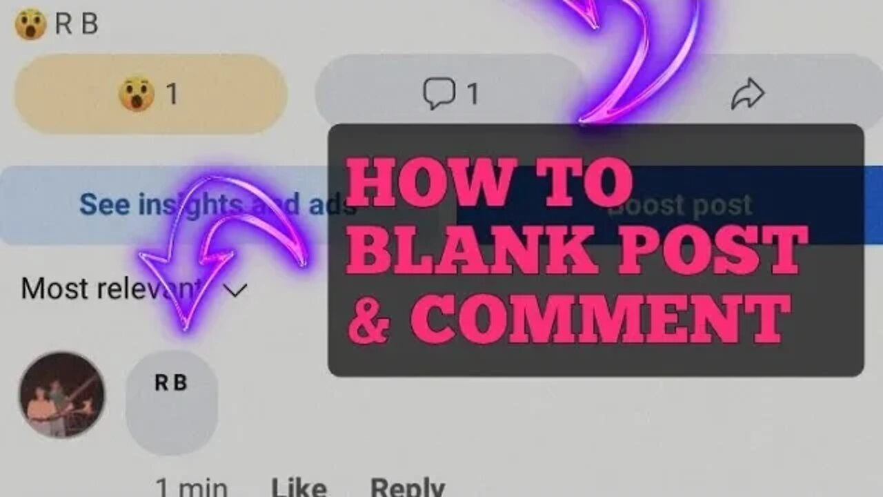 HOW TO BLANK COMMENT AND POST ON FACEBOOK||RB channel #howtoblankcomment