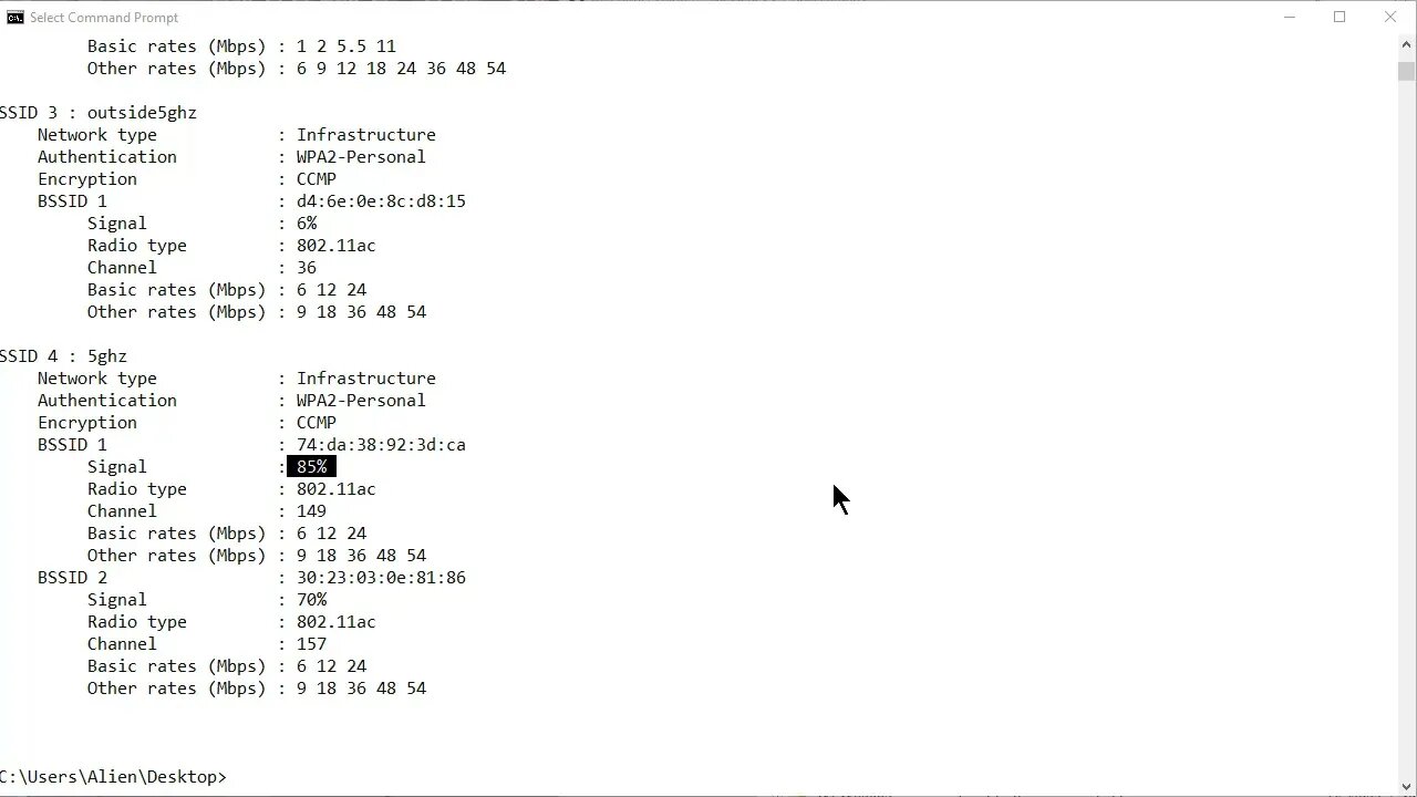 Windows wifi commands