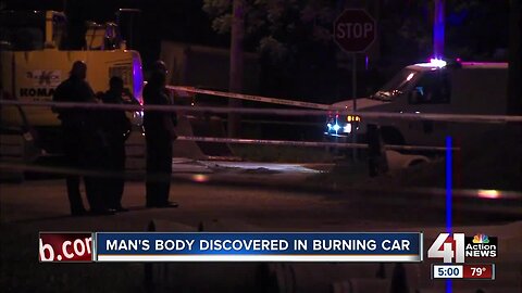 KCPD investigating after finding man on fire in parked car