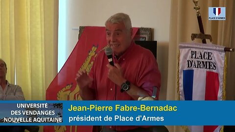 Université des vendanges Nouvelle Aquitaine 2023 : intervention de Jean-Pierre Fabre-Bernadac