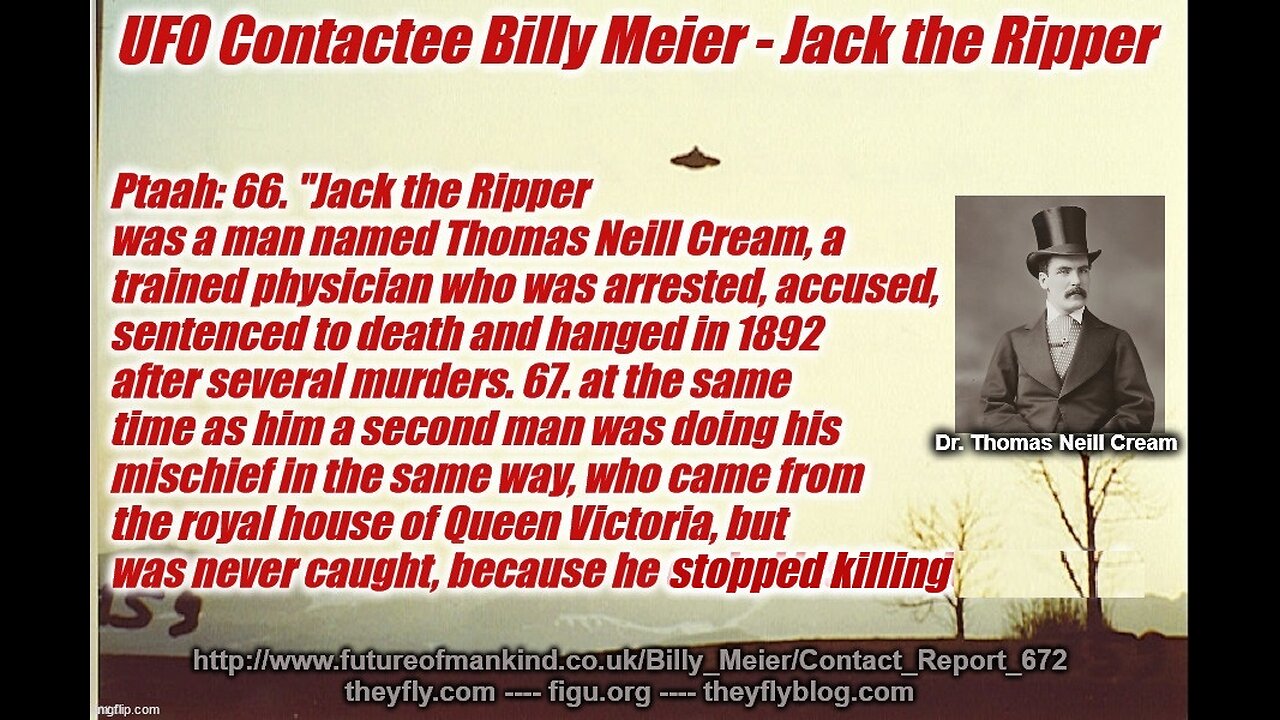 Billy Meier UFO Contact Reports - Jack the Ripper