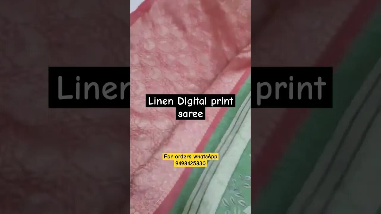 Linen Digital print saree #fashion #zarisaree