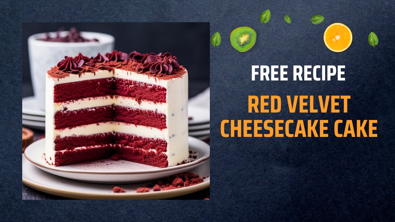 Free Red Velvet Cheesecake Cake Recipe 🍰🎂🍫Free Ebooks +Healing Frequency🎵