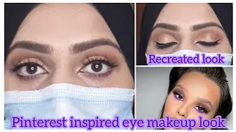 Pinteret recreated eye makeup look in my own way || 5 minute makeup look || step by step