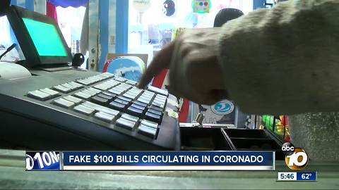 Coronado Businesses hit by fake $100 bills