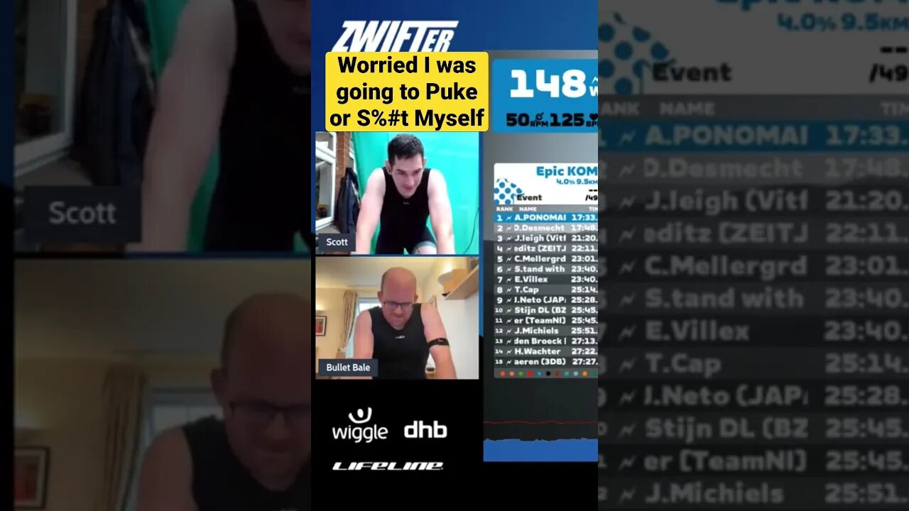🤮 or 💩 Whilst Zwifting?