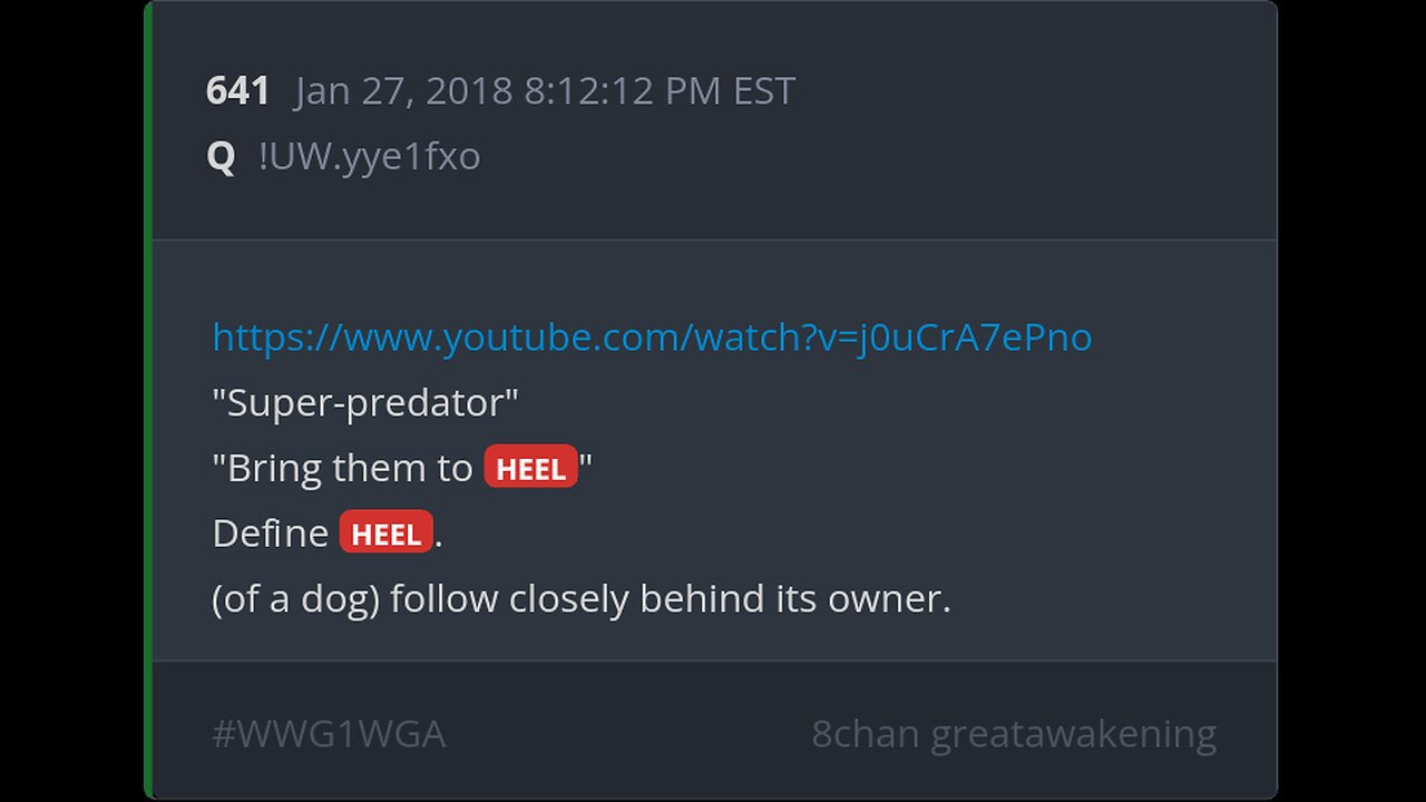 Trump Said "Super-predator" 3 Times In Michigan Referring To Q Post 641 & 3838