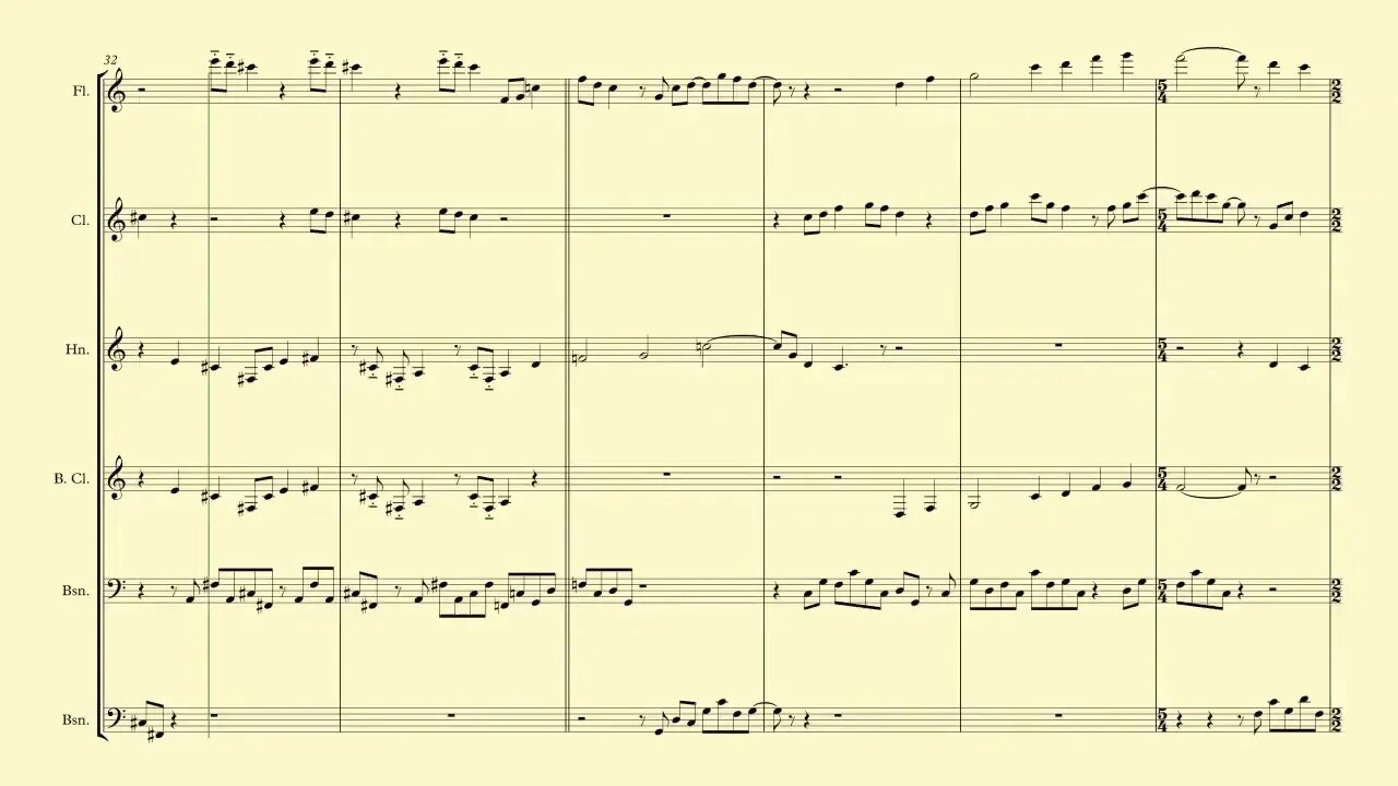 Richard Burdicks Nobo Pastorale Sextet for flute, clarinet, horn, bass clarinet & 2 bassoons, Op.327