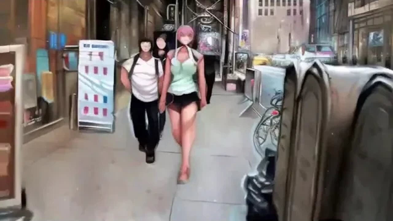 Deforum Hybrid Video Mod - 30 Seconds Walking in Anime City