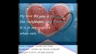 My love for you is like raindrops [Quotes and Poems]