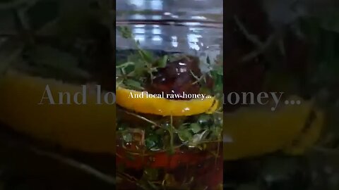 A Simple Fresh Thyme, Lemon, and Honey Cough Syrup...#herbs #garden #potager #homeremedies #organic