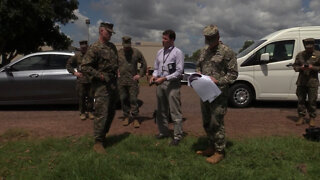 MARFORPAC Commander Lt. General Rudder meets with the MRF-D 22 ACE