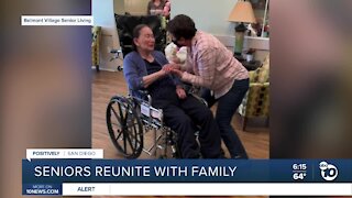 Nursing home residents reunite with family