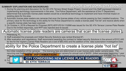 City considering adding license plate readers