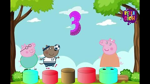 Peppa em Five Monkeys- 5 bebezinhos pulando na cama #videokids #peppa #musicainfantil #cutebaby