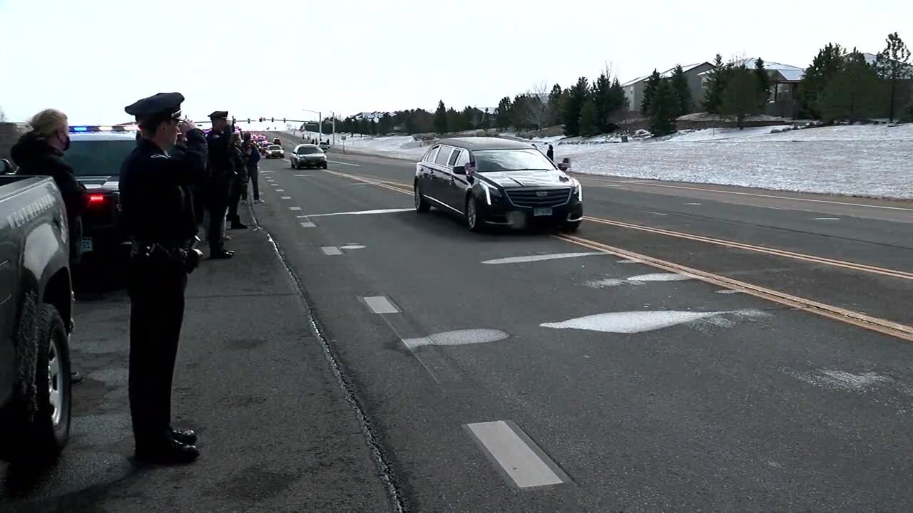 Officer Eric Talley funeral procession continues