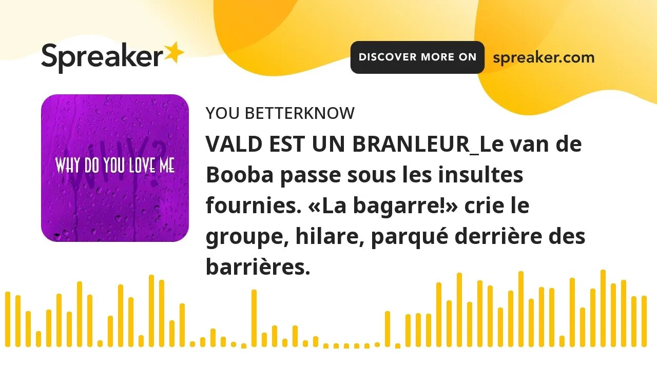 VALD EST UN BRANLEUR_Le van de Booba passe sous les insultes fournies. «La bagarre!» crie le groupe,