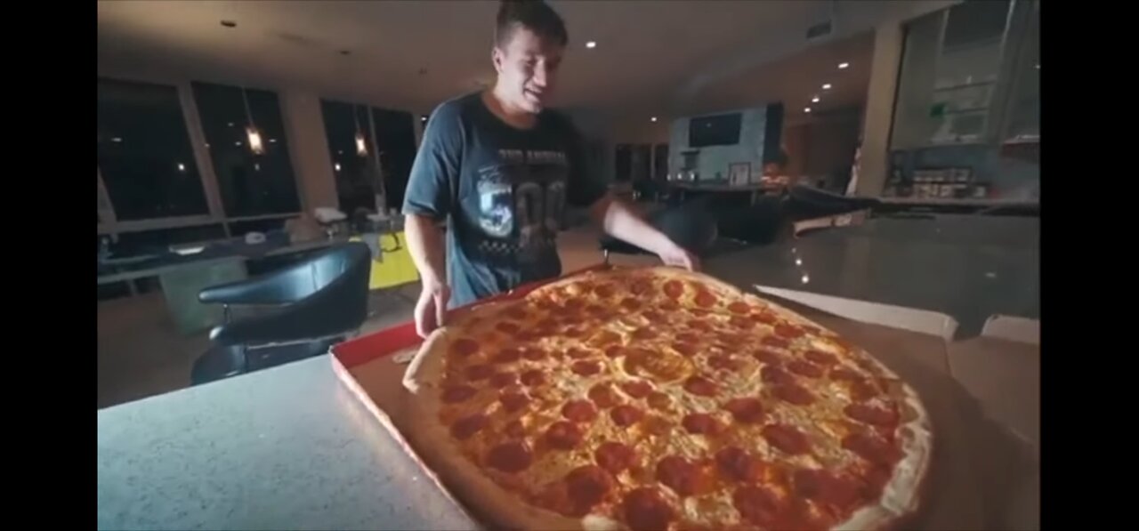 Steve will do it eats largest slice of pizza