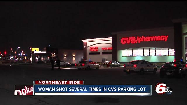 Woman in serious condition after being shot multiple times in CVS parking lot