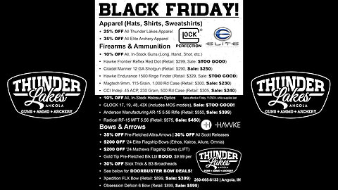 2024 Black Friday Preview - Thunder Lakes