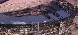 Topping out ceremony being held for stadium