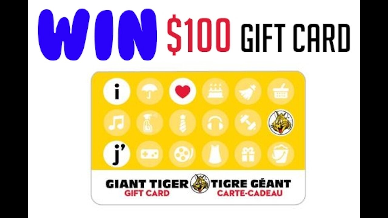 Get $100 giant tiger gift card