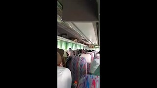Inside a bus in the Philippines