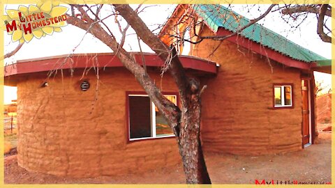 Finishing the Exterior | $3750 Total Cost | Earthbag Construction | Weekly Peek Ep27