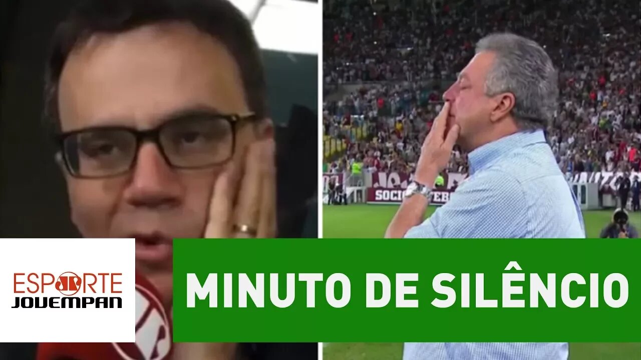 Mauro Beting se emociona com minuto de silĂȘncio a filho de Abel