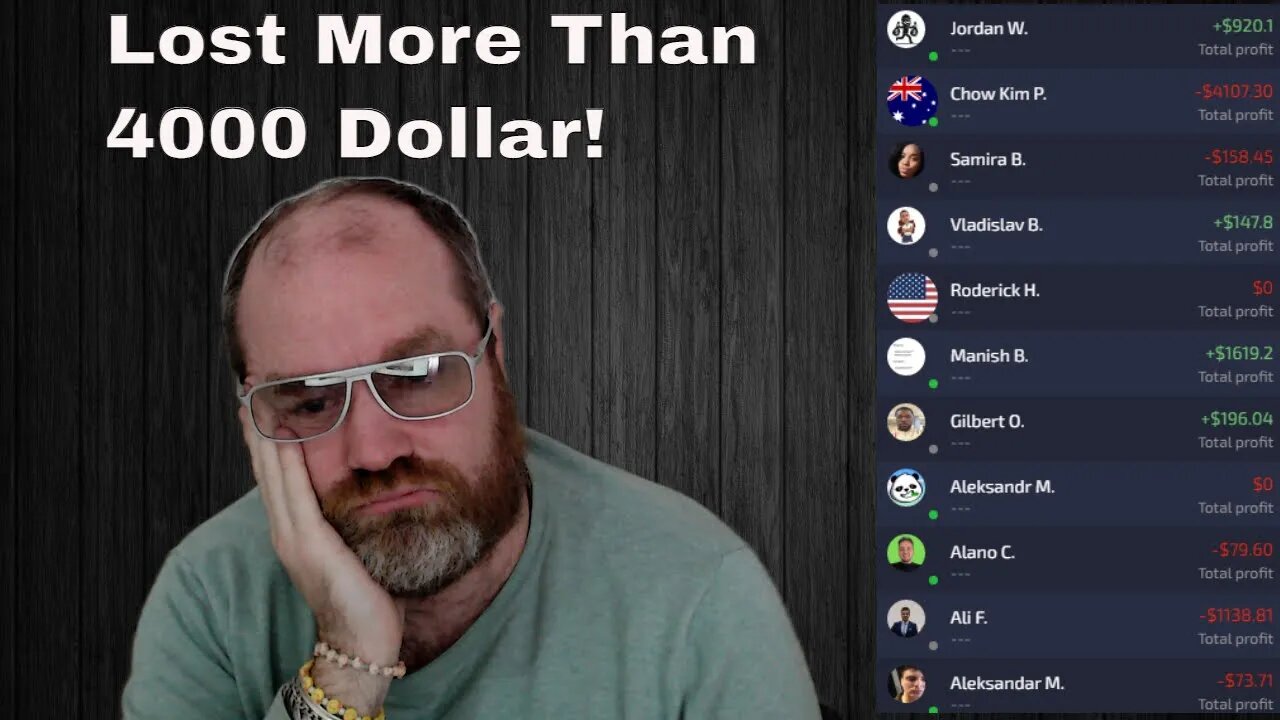 Lost More Than 4000 Dollar With Binary Options Copy Trading!