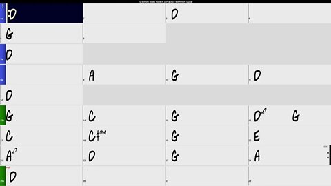 Blues rock Practice in D