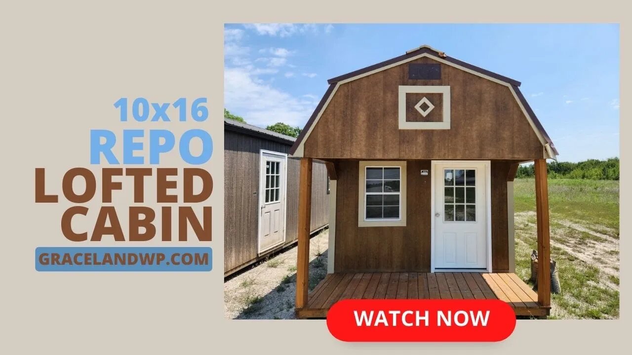 😎REPO! 🔎10x16 Lofted Cabin by Graceland "Express" 🔎"AS IS"! ⏰💲Make An OFFER! 💬MESSAGE ME NOW!