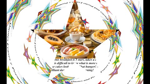 Good morning, this breakfast is 5 stars, have a brillant day! [Mensagem] [Quotes and Poems]
