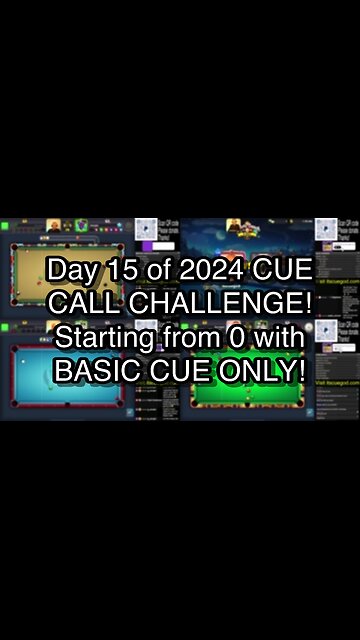 Day 15 of 2024 CUE CALL CHALLENGE! Starting from 0 with BASIC CUE ONLY!