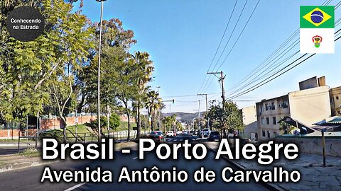 🚗 🌞 Dirigindo por Porto Alegre, avenida Antônio de Carvalho.