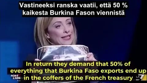 Italian pääministeri Giorgia Meloni kertoo Ranskalaisista totuuden.