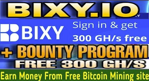 [ BIXY Mineradora HyIp ] Ganhe 300 Gh/s Grátis | Saque Mínimo 20 mil Satoshi | Bounty | Home Office