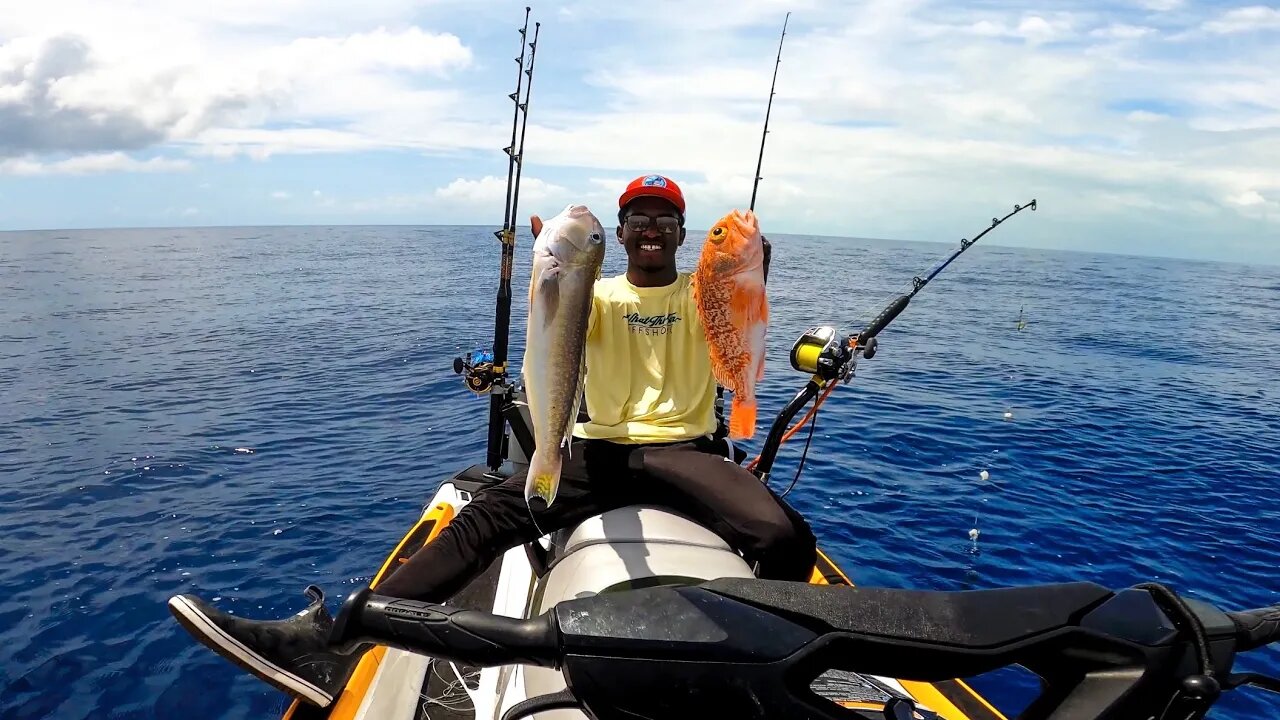 DEEP DROPPING on my JET SKI *800+ FEET* (Catch and Cook)