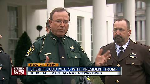 Sheriff Grady Judd sounds off on marijuana after roundtable with President Trump