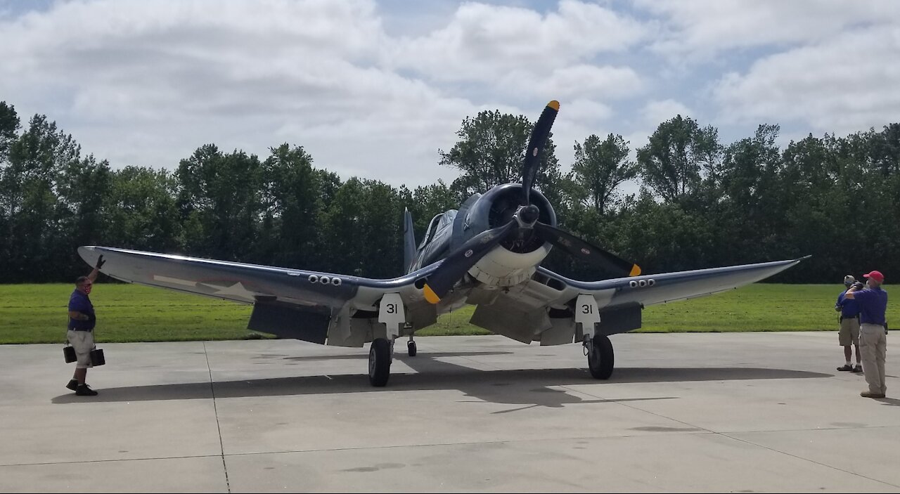 FG1 (F4U) Corsair Flying at Military Aviation Museum 2020