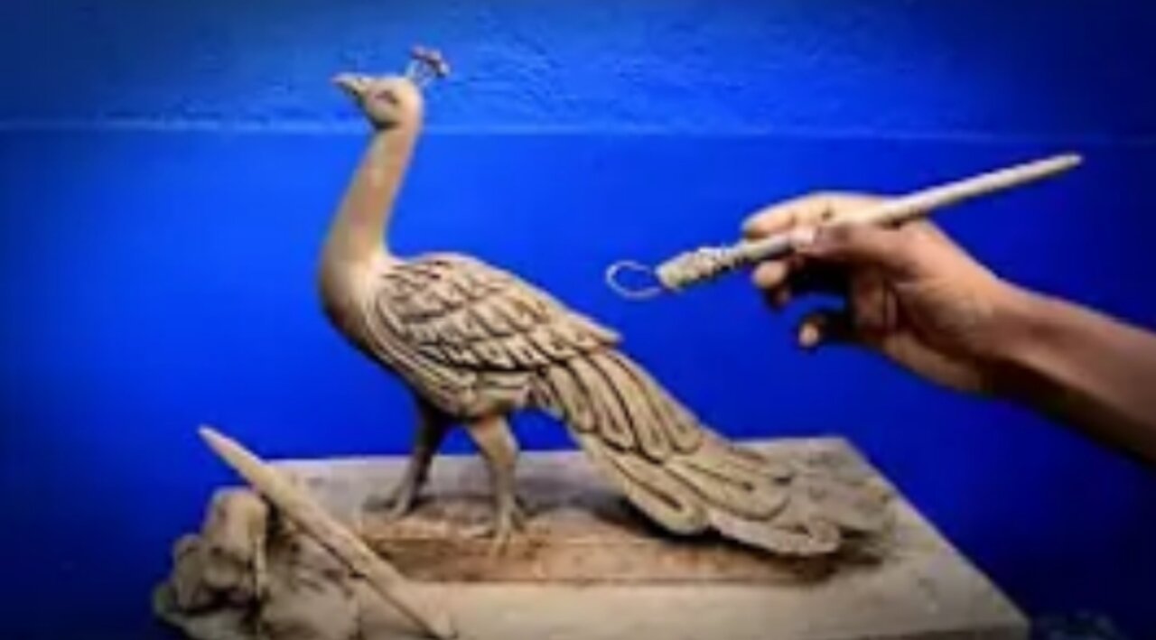 How to make peacock with clay | clay peacock sculpting and modelling | clay art for beginners