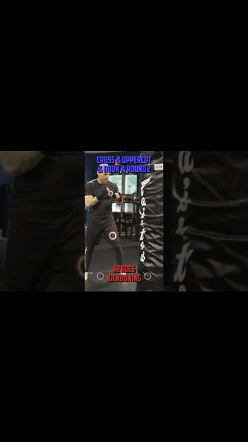 Heroes Training Center | Kickboxing "How To Double Up" Cross & Uppercut & Hook & Round 2 | #Shorts