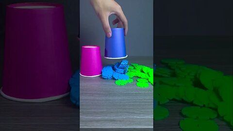 pink blue green flower with cup satisfying reverse