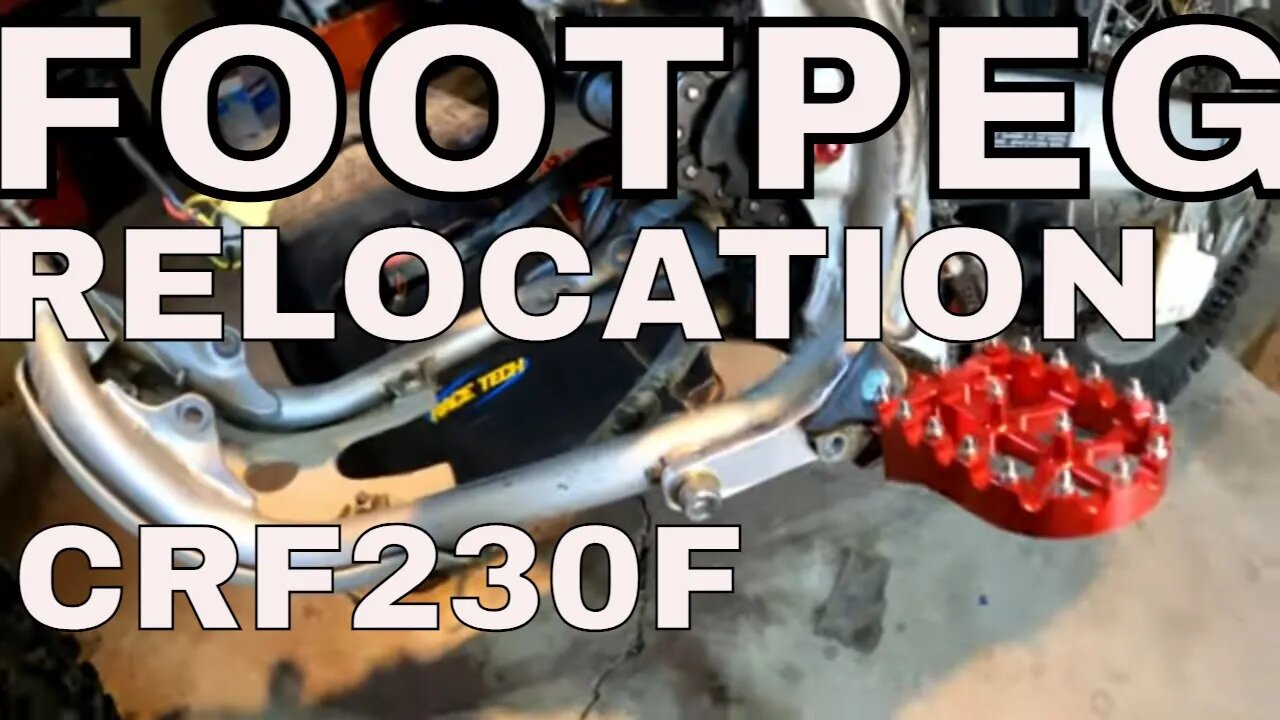 FOOTPEG RELOCATION -The Cockpit conundrum CRF230F