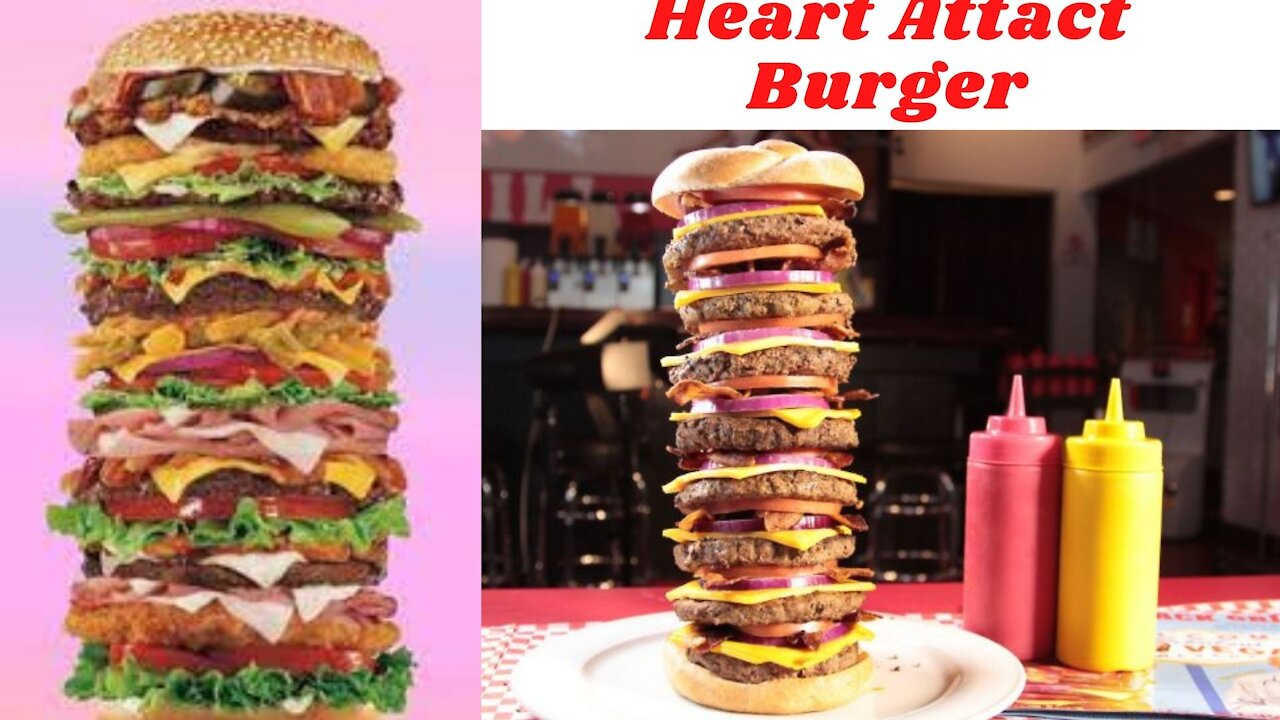 Heart Attact burger in street food